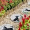 Glitzhome® 10" Set of 2 Cement Cat and Dog Textured Stepping Stones